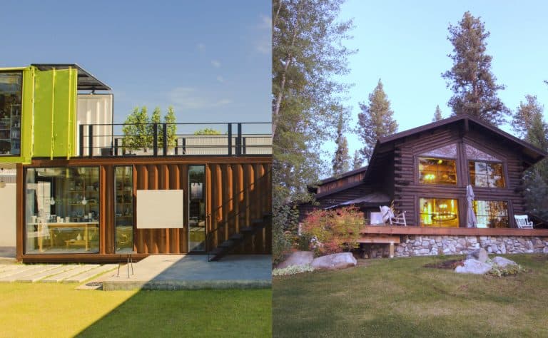 Container Home vs. Log Cabin